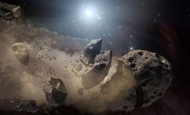 Ripped-apart asteroid